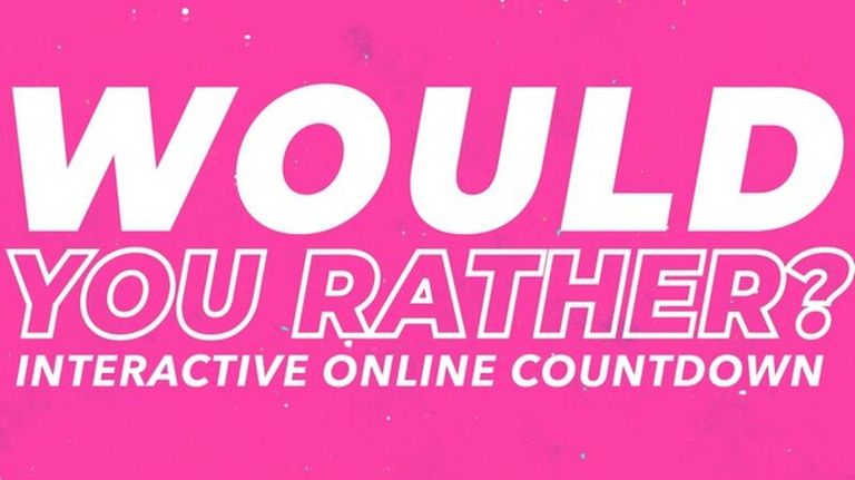 Would You Rather Interactive Online Countdown, Youth Group Game